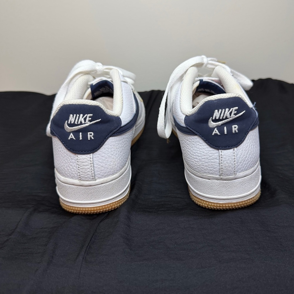 Nike Air Force 1 Low Gs “White Obsdian” Basketball Sneaker size 7Y - Picture 9 of 12